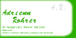 adrienn rohrer business card